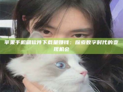 深圳苹果手机刷软件下载量赚钱：探索数字时代的变现机会